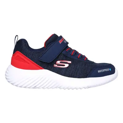 Skechers Boy's Bounder - Dripper Drop Sneaker in Navy Blue/Red, Size | Synthetic/Textile