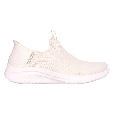 Skechers Women's Slip-ins: Ultra Flex 3.0 - Shiny Night Slip-On Shoes in Off White, Size | Texti