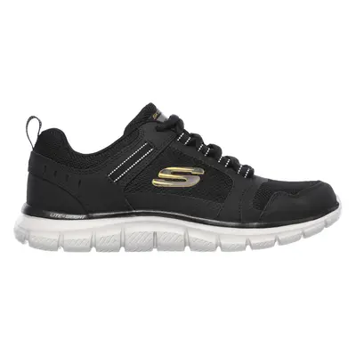 Skechers Men's Track - Knockhill Sneaker in Black/Gold, Size | Leather/Textile/Synthetic