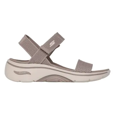 Skechers Women's GO WALK Arch Fit 2.0 Sandal - Annie Sandals in Taupe, Size | Textile, Vegan, Ma