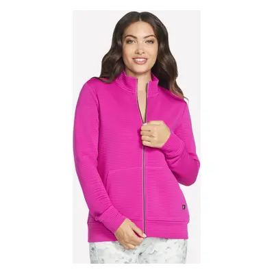 Skechers Women's The Hoodless Hoodie GO WALK Everywhere Jacket in Pink/Purple, Size | Polyester