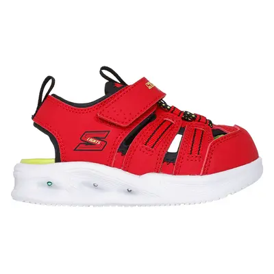 Skechers S-Lights: Sola Glow Sandal Sandals in Red/Black, Size | Synthetic/Textile