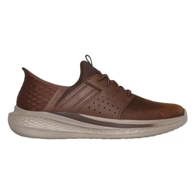 Skechers Men's Slip-ins RF: Slade - Zachary Sneaker in Brown, Size | Textile/Leather/Synthetic