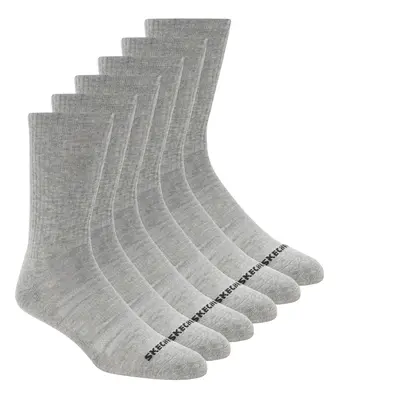 Skechers Men's Pack Large Core Crew Socks in Gray