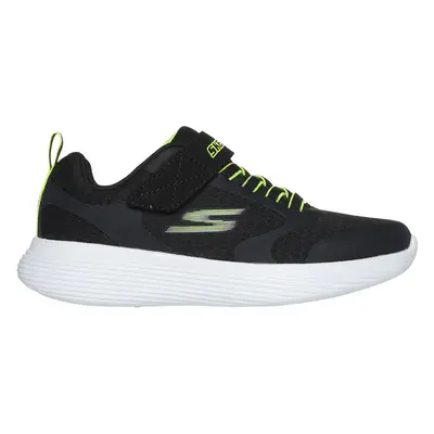 Skechers Boy's GO RUN V2 Sneaker in Black/Yellow, Size | Textile/Synthetic, Machine Washable