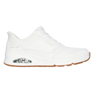 Skechers Men's Slip-ins: Uno - Banksia Sneaker in White, Size | Synthetic/Textile