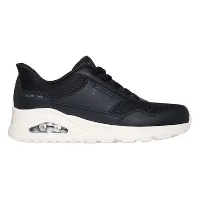 Skechers Women's Slip-ins: Uno - Banksia Sneaker in Black, Size | Synthetic/Textile