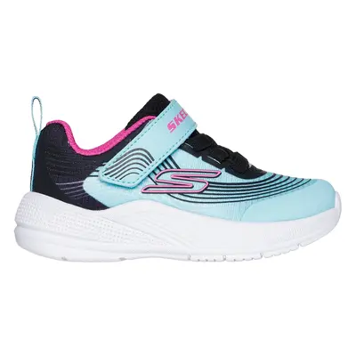 Skechers Microspec Advance Sneaker in Aqua/Purple, Size | Textile/Synthetic, Machine Washable