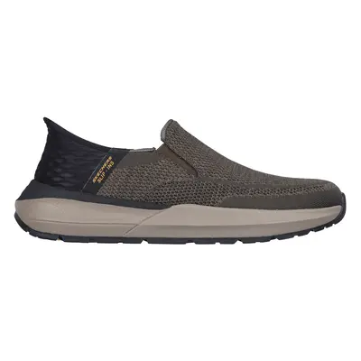 Skechers Men's Slip-ins: Neville - Rovelo Sneaker in Olive/Black, Size | Textile/Synthetic, Vega