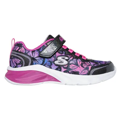 Skechers Girls Coastline - Flutter Fly Sneaker in Black, Size | Textile/Synthetic, Machine Washa