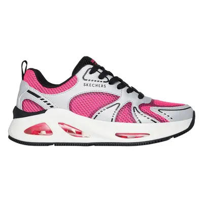 Skechers Women's Uno Ego - Illustris Air Sneaker in Hot Pink/Silver, Size | Synthetic/Textile