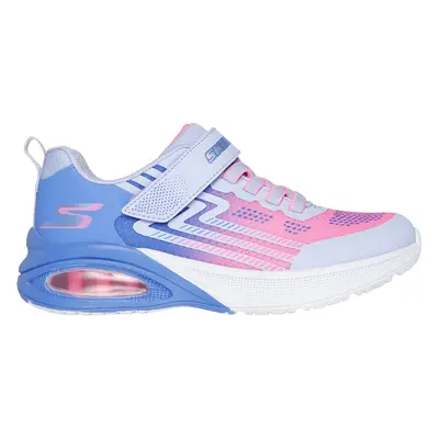 Skechers Girls Microspec Max Advance Sneaker in Blue/Lavender, Size | Synthetic/Textile