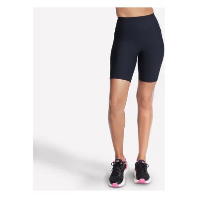 Skechers Women's GO FLEX RIB High Waisted Inch Bike Short in Black, Size Medium | Nylon/Spandex