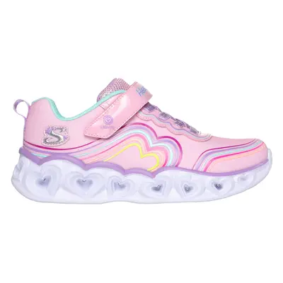 Skechers Girls Heart Lights - Retro Hearts Sneaker in Light Pink, Size | Textile/Synthetic