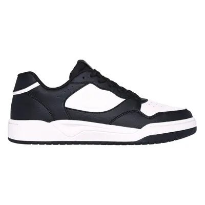 Skechers Men's Koopa Court - Volley Low Varsity Sneaker in Black/White, Size | Synthetic/Leather