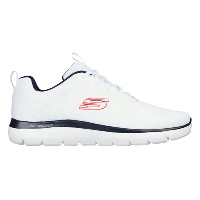 Skechers Men's Summits - Torre Sneaker in White/Navy Blue, Size | Textile/Synthetic, Vegan, Mach