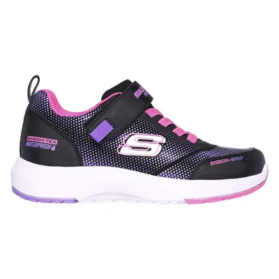 Skechers Girls Dynamic Tread - Journey Time Sneaker in Black/Hot Pink, Size | Synthetic/Textile