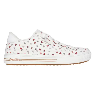 Skechers Women's JGoldcrown: Arch Fit Arcade - Love On Top Sneaker in White/Red, Size | Textile,