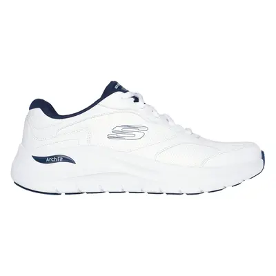 Skechers Men's Arch Fit 2.0 - Safehouse Sneaker in White/Navy Blue, Size | Leather/Synthetic/Tex