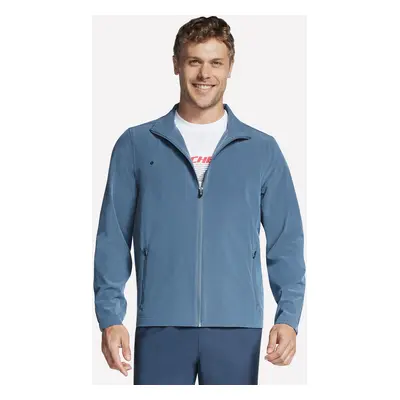 Skechers Men's GO WALK Everywhere Full Zip Jacket in Denim, Size | Polyester/Spandex