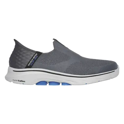 Skechers Men's Slip-ins: GO WALK - Easy On Sneaker in Charcoal/Blue | Textile/Synthetic, Machine