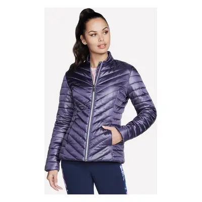 Skechers Women's GO SHIELD Shine Jacket in Purple/Charcoal, Size Large | Nylon