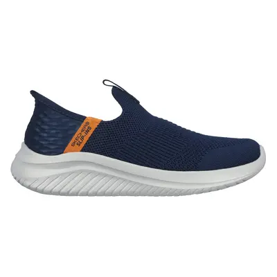 Skechers Boy's Slip-ins: Ultra Flex 3.0 - Smooth Step Sneaker in Navy Blue, Size | Textile, Mach