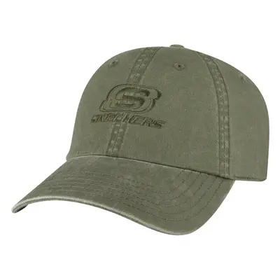 Skechers Men's Washed Dad Hat in Olive | Cotton