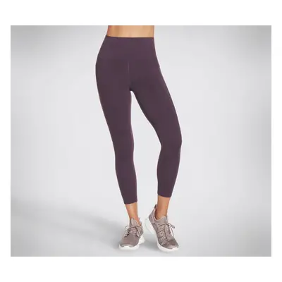 Skechers Women's GO WALK High-Waisted 7/8 Legging in Dark Purple, Size | Nylon/Spandex