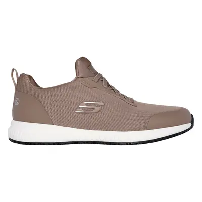 Skechers Men's Work: Squad SR - Myton Slip-On Shoes in Taupe, Size | Textile/Synthetic