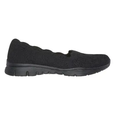 Skechers Women's Seager - Higherself Flats in Black, Size | Textile, Vegan, Machine Washable