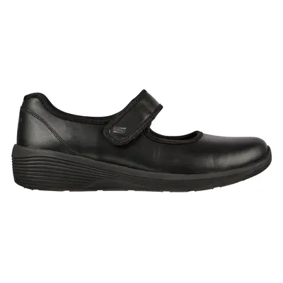 Skechers Women's Arya - One Moment Shoes in Black, Size | Leather