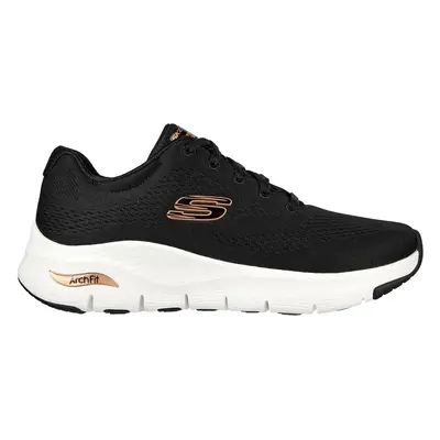 Skechers Women's Arch Fit - Big Appeal Sneaker in Black/Rose Gold, Size | Textile/Synthetic, Veg