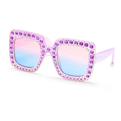 Skechers Girls Square Rhinestone Sunglasses in Purple