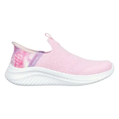 Skechers Girls Slip-Ins: Ultra Flex 3.0 - Coloury Wild Sneaker in Light Pink, Size | Textile, Ma