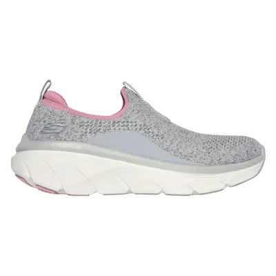 Skechers Women's Relaxed Fit: D'Lux Walker 2.0 - Bold State Slip-On Shoes in Gray/Pink, Size | T