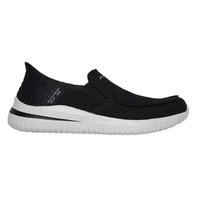 Skechers Men's Slip-ins: Delson 3.0 - Cabrino Sneaker in Black, Size | Textile/Synthetic, Vegan,