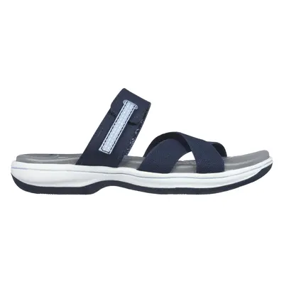 Skechers Women's Relaxed Fit: Bayshore - Take It Easy Sandals in Navy Blue, Size | Textile/Synth