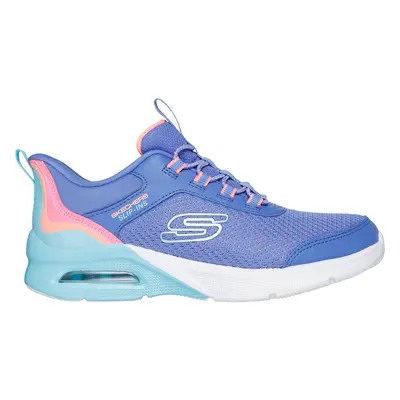 Skechers Girls Slip-ins: Microspec Max - Colour Trifecta Sneaker in Blue, Size | Synthetic/Texti