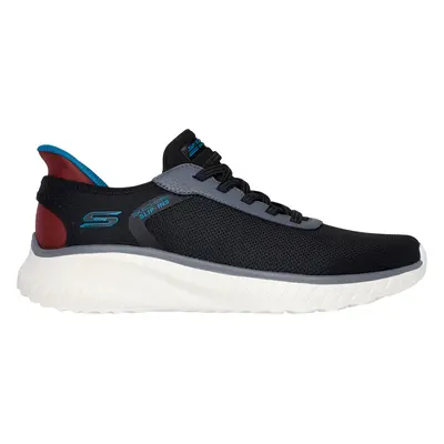 Skechers Men's Slip-ins: BOBS Sport Squad Chaos Sneaker in Black, Size Wide | Textile/Synthetic,