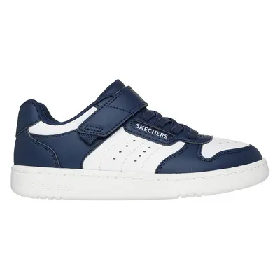 Skechers Boy's Quick Street Sneaker in Navy Blue/White, Size | Synthetic/Textile, Machine Washab