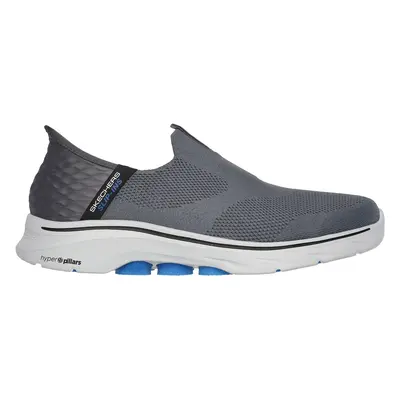 Skechers Men's Slip-ins: GO WALK - Easy On Sneaker in Charcoal/Blue, Size | Textile/Synthetic, M