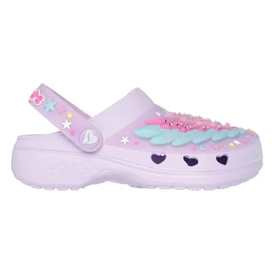 Skechers Girls Foamies: Sweetheart - Wing Stars Mule in Lavender, Size | Synthetic