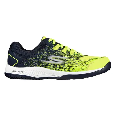 Skechers Men's Viper Court - Pickleball Sneaker in Yellow/Navy Blue, Size | Synthetic/Textile, V