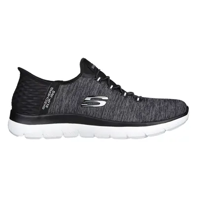 Skechers Women's Slip-ins: Summits - Dazzling Haze Sneaker in Black/White, Size | Textile/Synthe