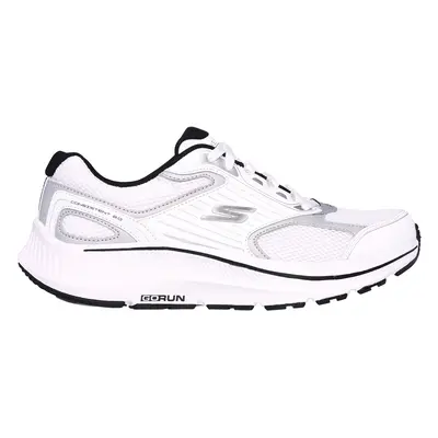 Skechers Men's GO RUN Consistent 2.0 - Silver Wolf Sneaker in White/Silver, Size | Leather/Texti