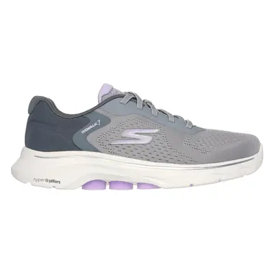 Skechers Women's GO WALK - Cosmic Waves Sneaker in Gray/Lavender, Size | Textile/Synthetic, Vega