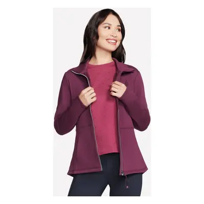 Skechers Women's GO SNUGGLE Jacket in Burgundy/Pink, Size | Polyester/Cotton/Spandex