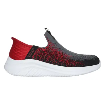 Skechers Boy's Slip-ins: Ultra Flex 3.0 - Brisk-Spec Sneaker in Charcoal/Red | Textile, Machine 