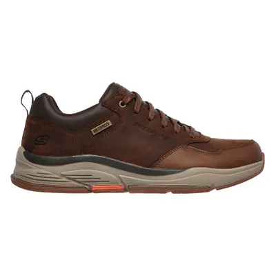 Skechers Men's Relaxed Fit: Benago - Hombre Sneaker in Brown, Size | Leather/Synthetic/Textile